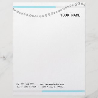 Modern Dots and Grey Blue line Letterhead letterhead